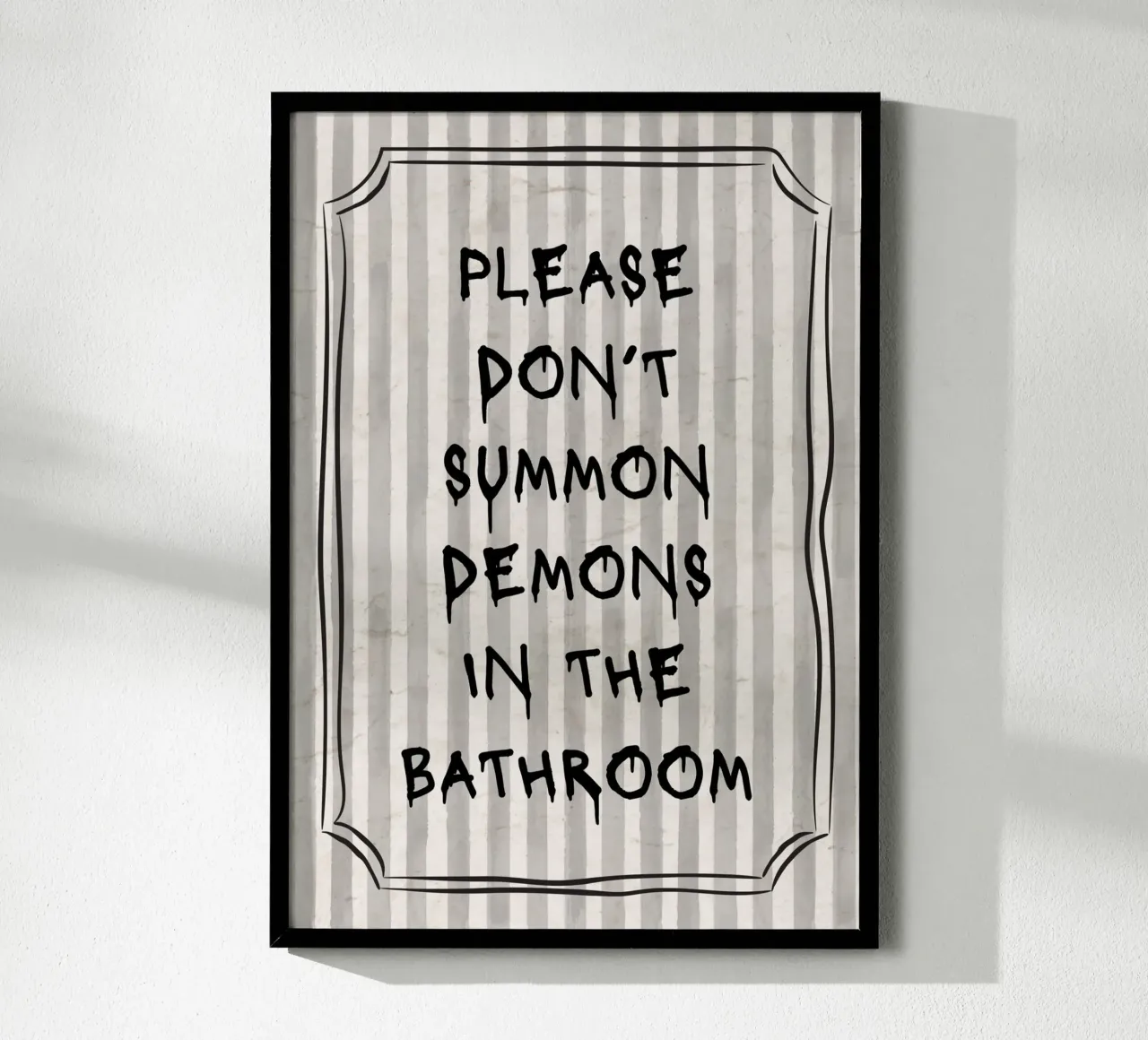 Per favore, non evocare i demoni nel bagno - Arte spettrale poster da vintagepod