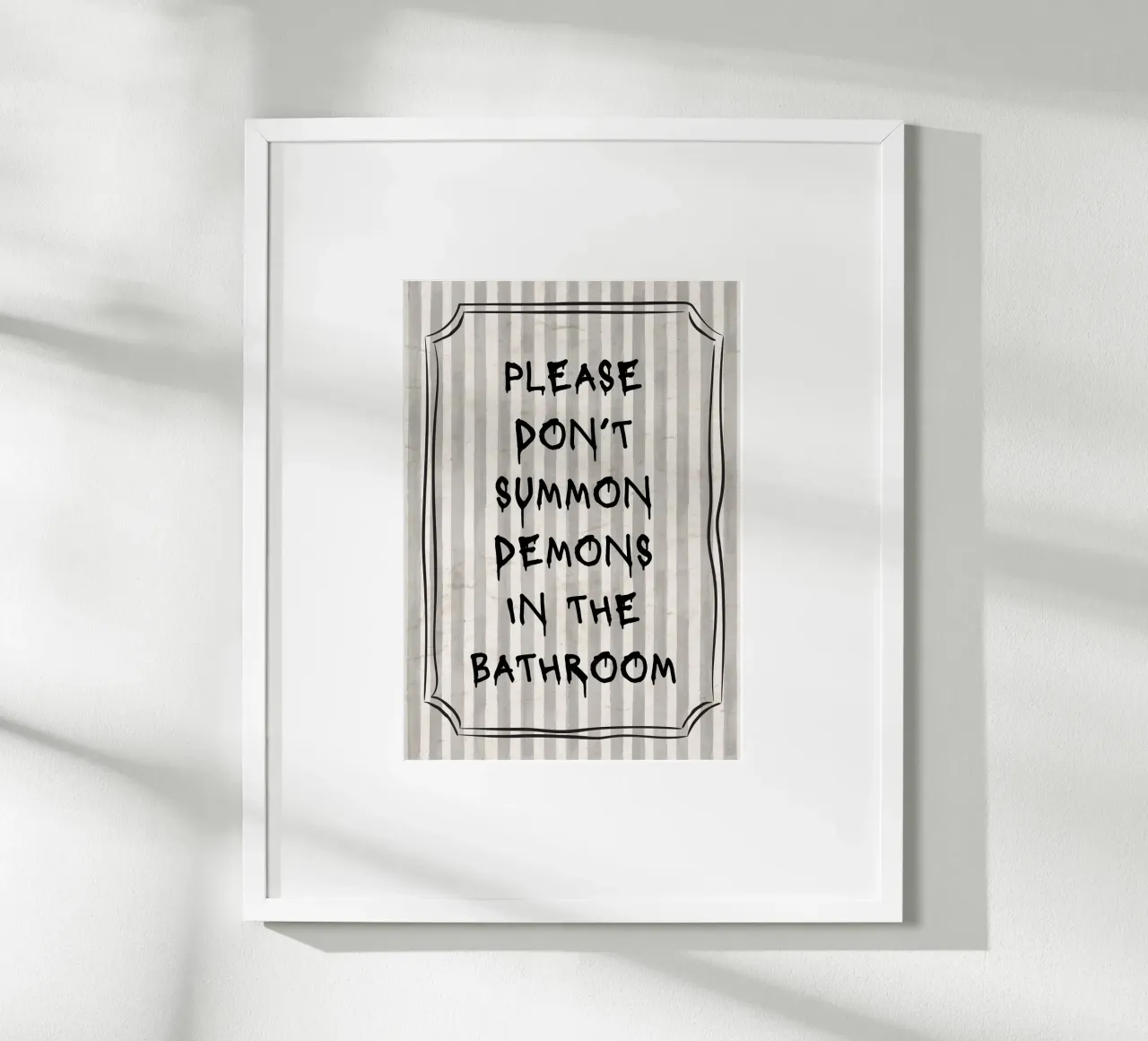 Per favore, non evocare i demoni nel bagno - Arte spettrale poster da vintagepod