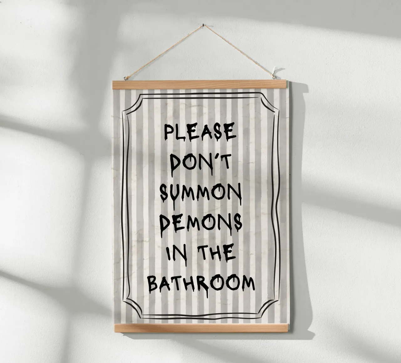 Per favore, non evocare i demoni nel bagno - Arte spettrale poster da vintagepod