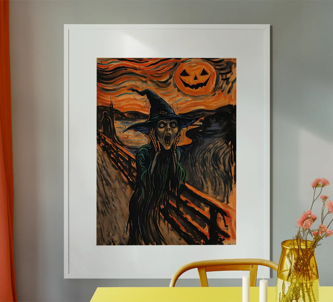 Zucca strega urlante di Halloween poster da 🥝 KIWI STORE