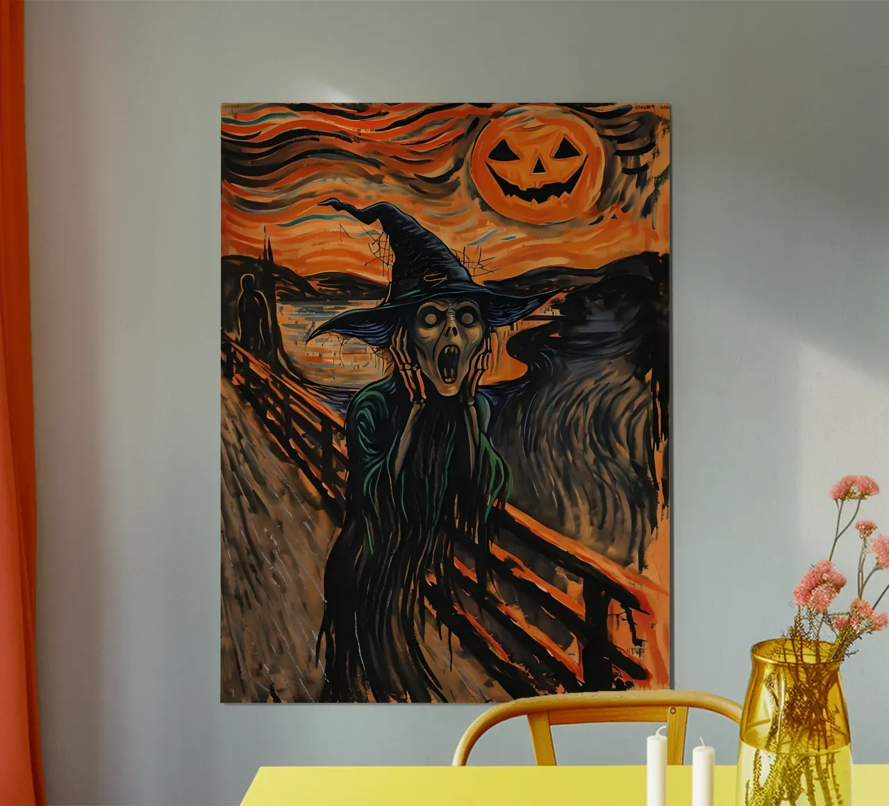 Zucca strega urlante di Halloween poster da 🥝 KIWI STORE