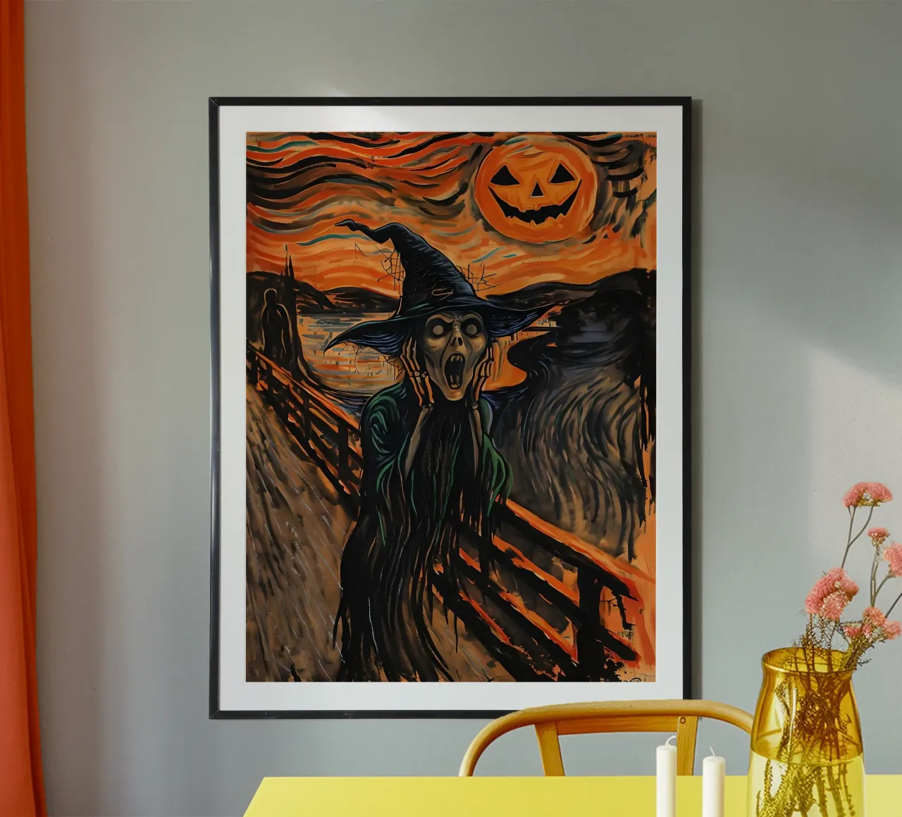 Zucca strega urlante di Halloween poster da 🥝 KIWI STORE