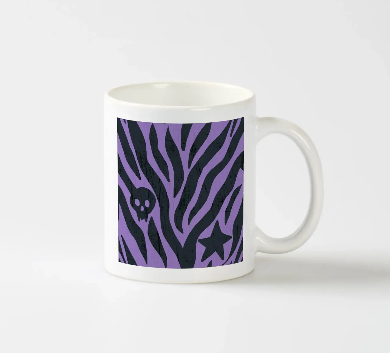 Zebra viola con teschio - Stampa animale punk di Halloween tazza in ceramica da susanacosta