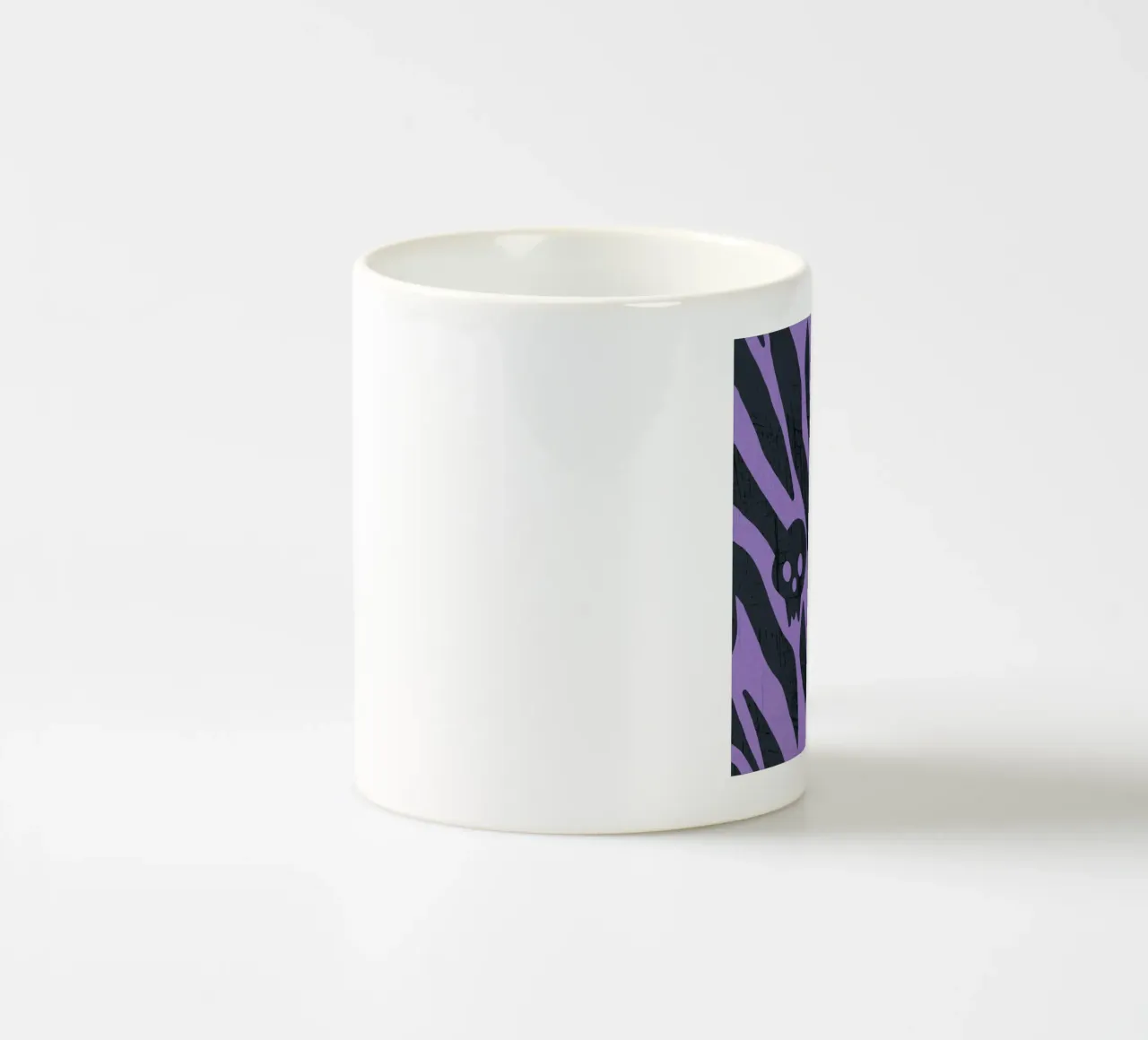 Zebra viola con teschio - Stampa animale punk di Halloween tazza in ceramica da susanacosta