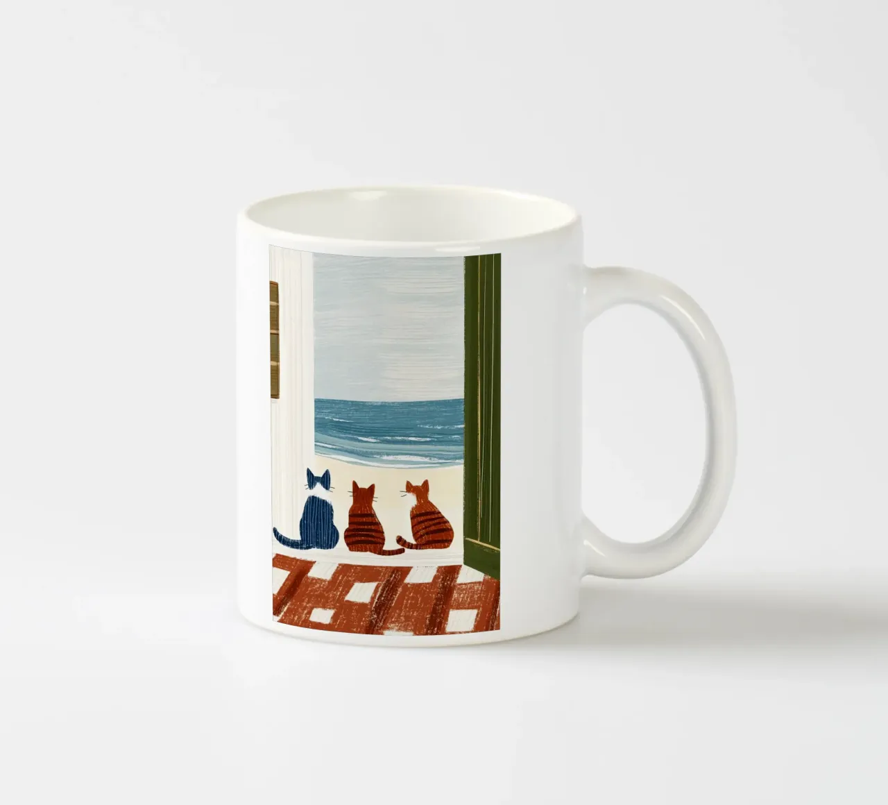 Sulla soglia della spiaggia tazza in ceramica da Curious Canvas