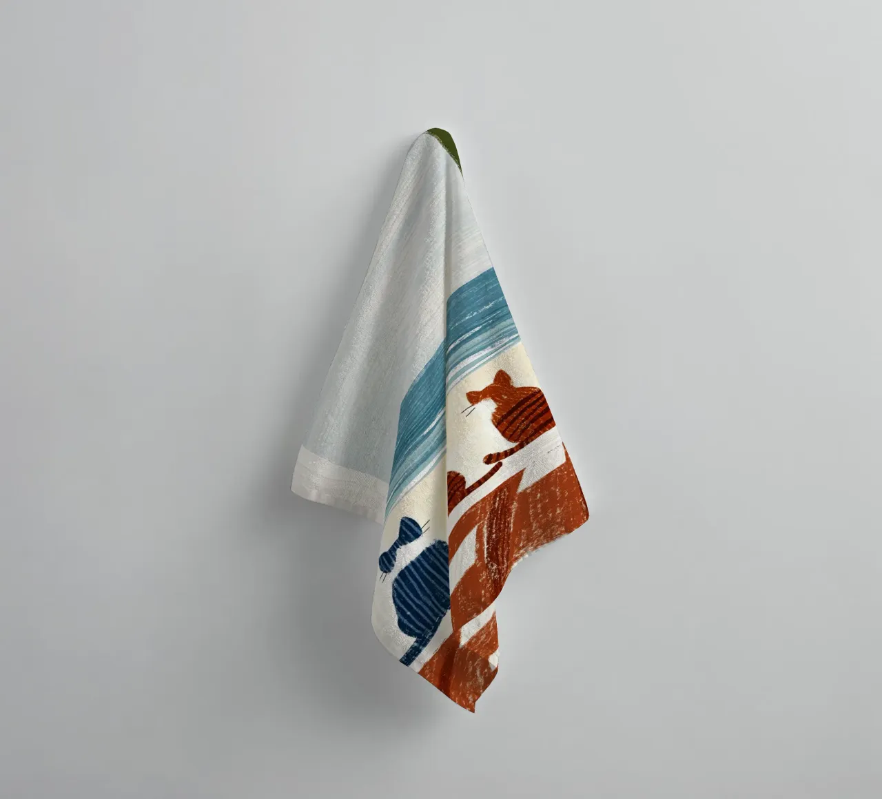 On the threshold of the beach towel by Curious Canvas