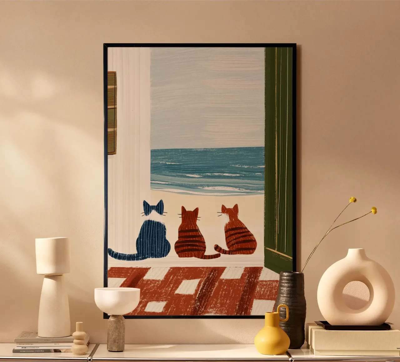 Sulla soglia della spiaggia poster da Curious Canvas