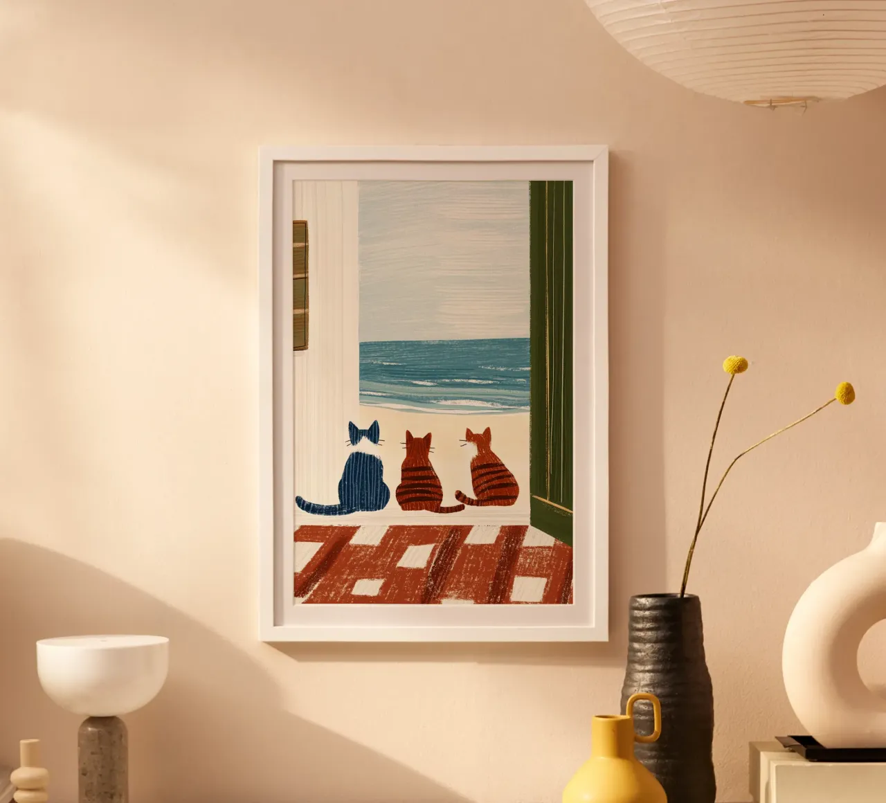 Sulla soglia della spiaggia poster da Curious Canvas