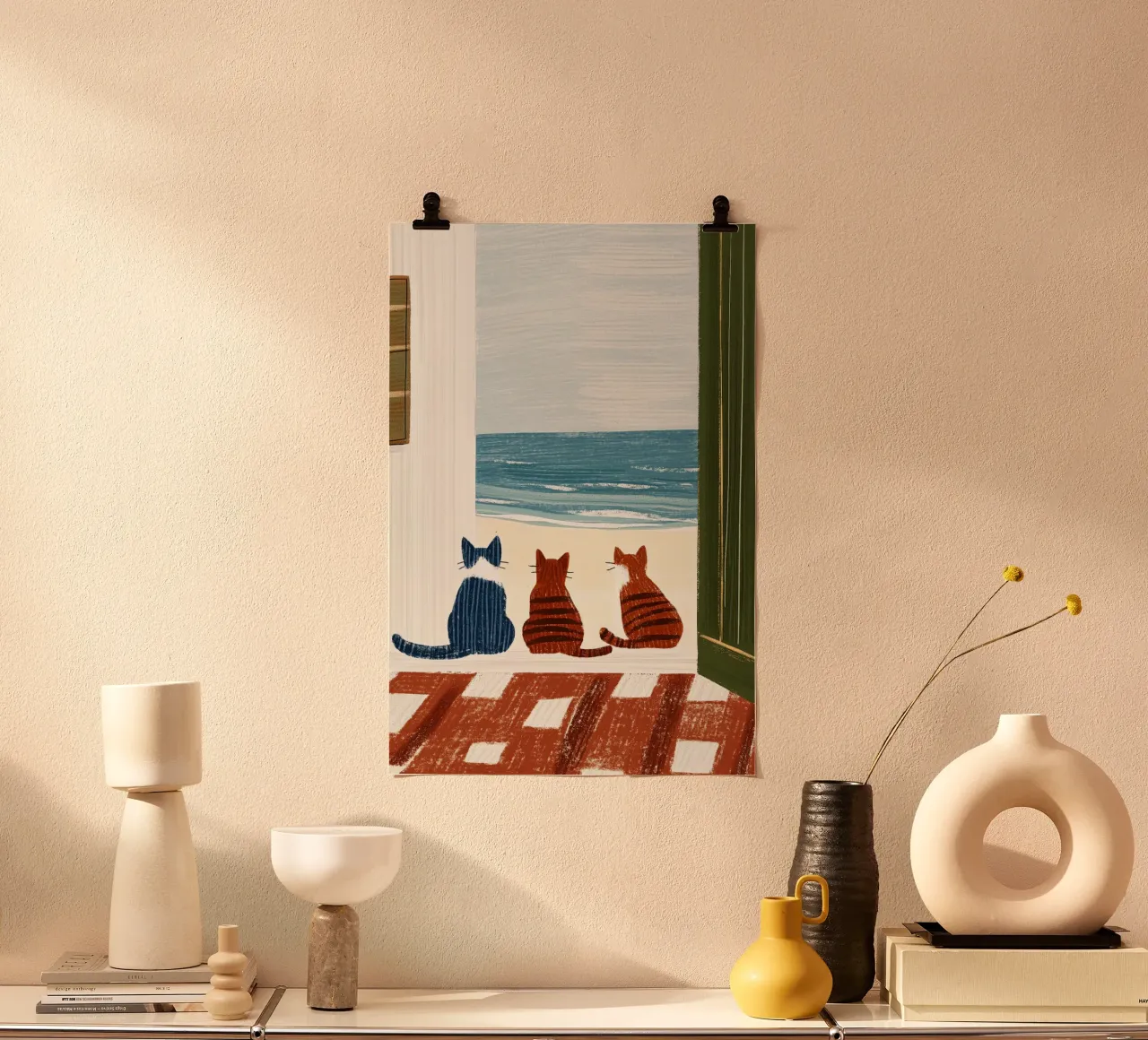 Sulla soglia della spiaggia poster da Curious Canvas