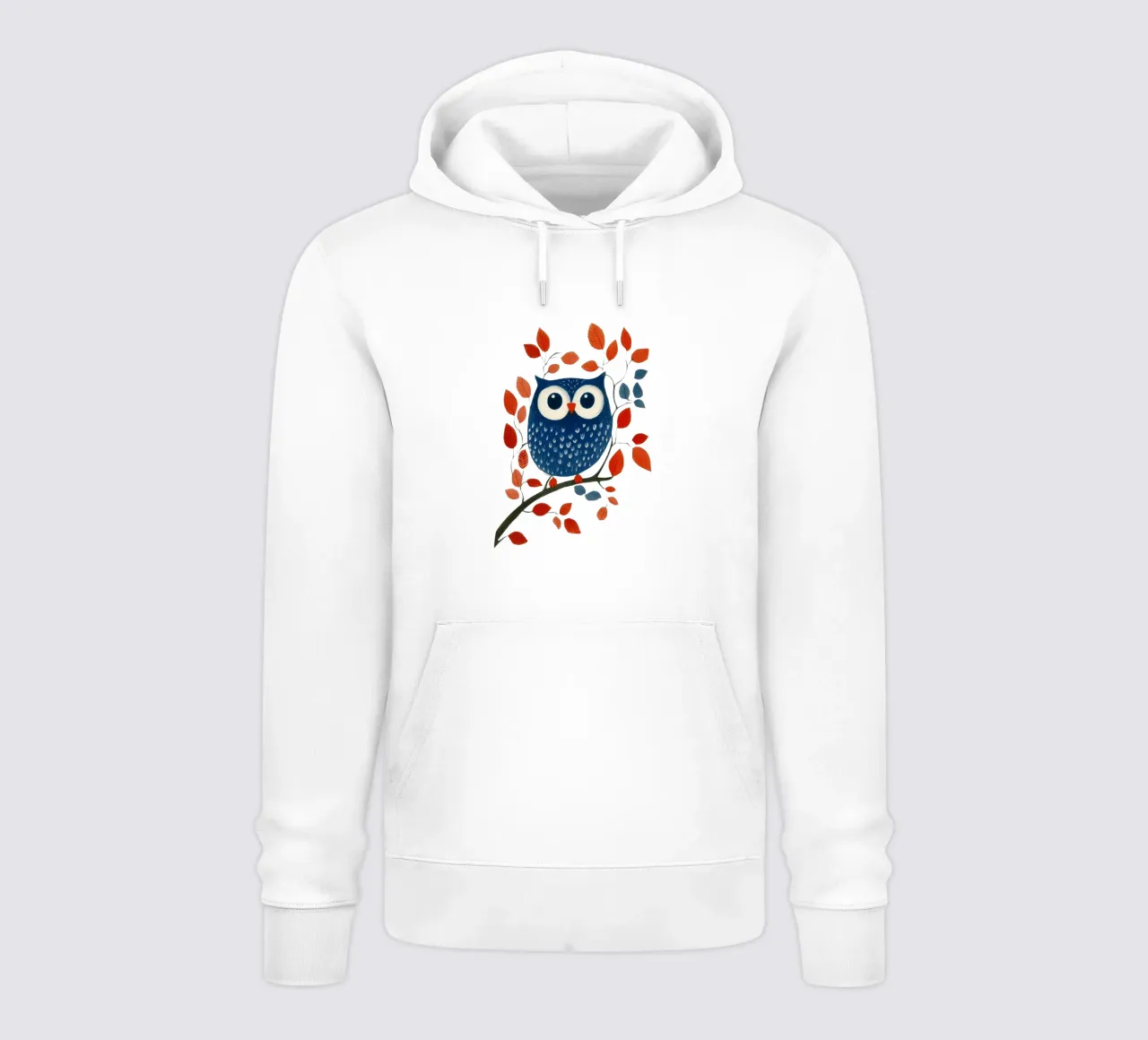 Gufo blu felpa con cappuccio da Curious Canvas