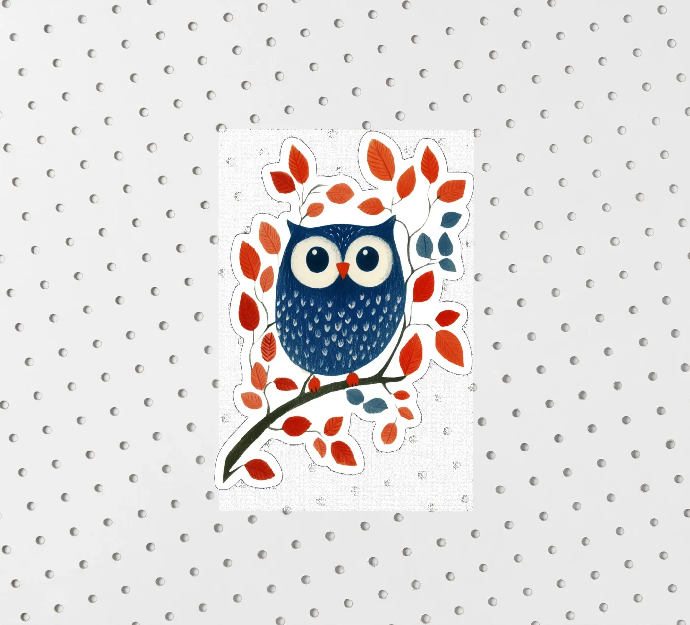 Blaue Eule Sticker von Curious Canvas