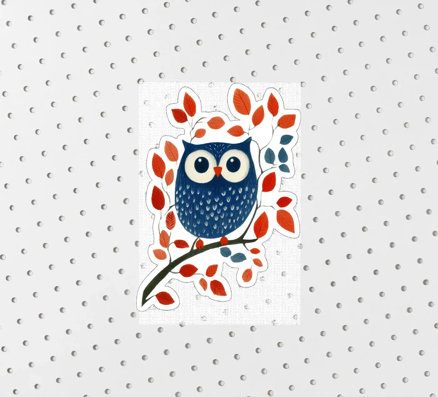Blaue Eule Sticker von Curious Canvas