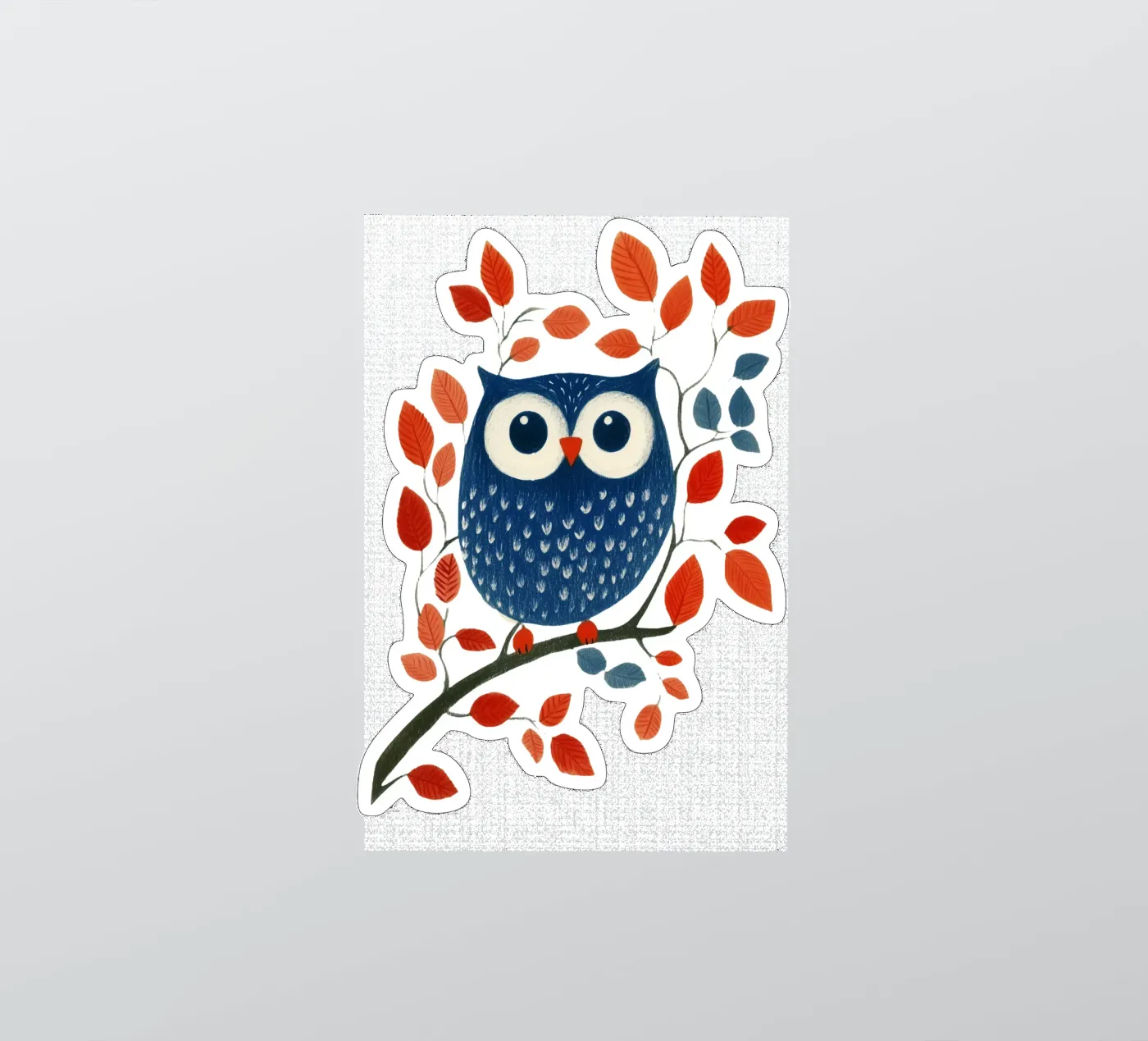 Blaue Eule Sticker von Curious Canvas