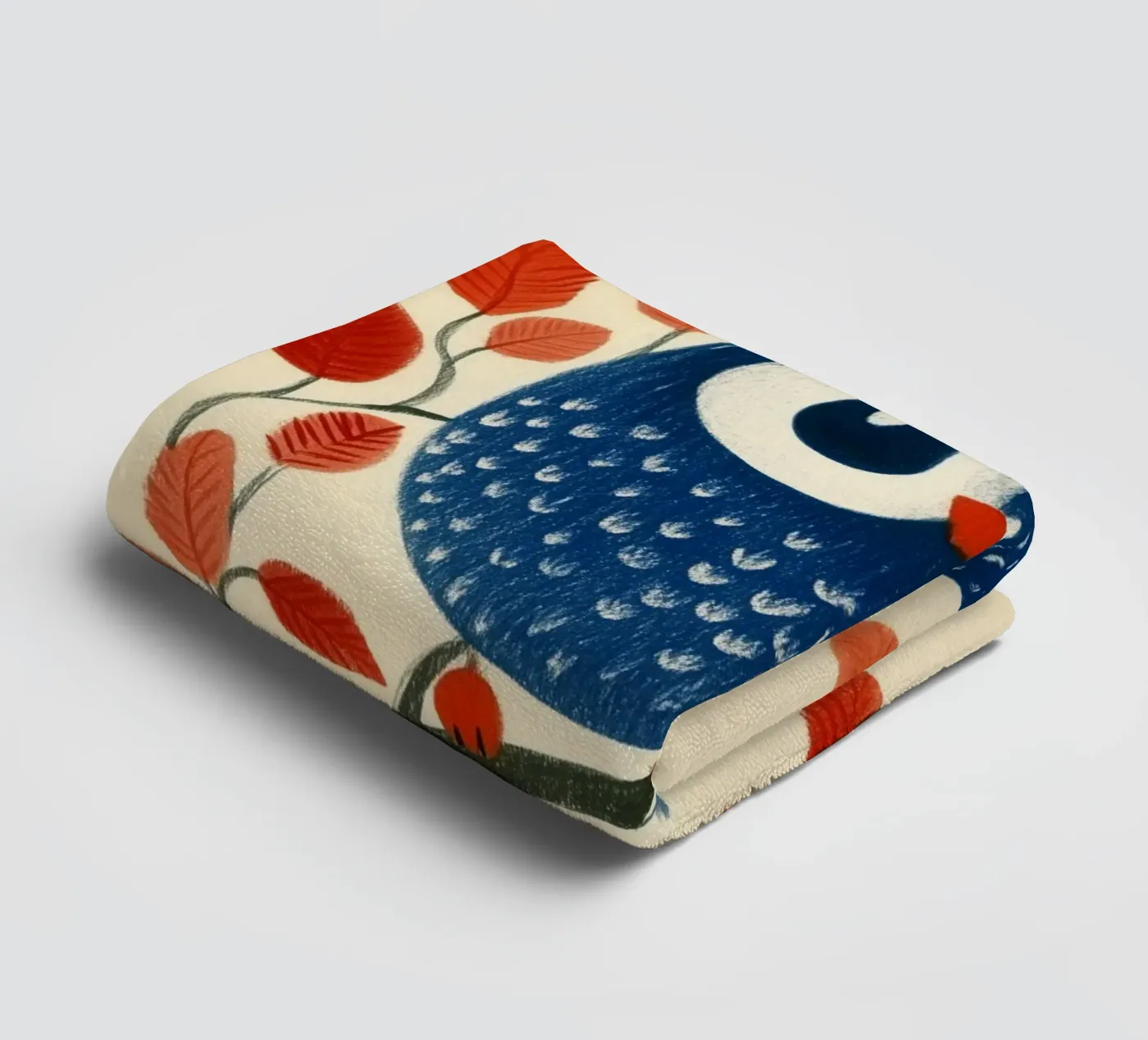 Blaue Eule Handtuch von Curious Canvas