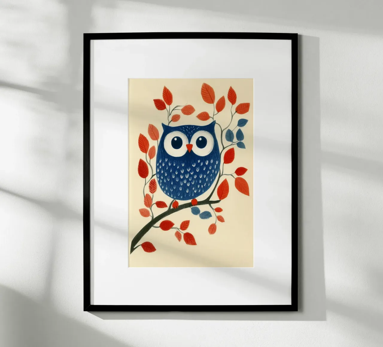 Blaue Eule Poster von Curious Canvas