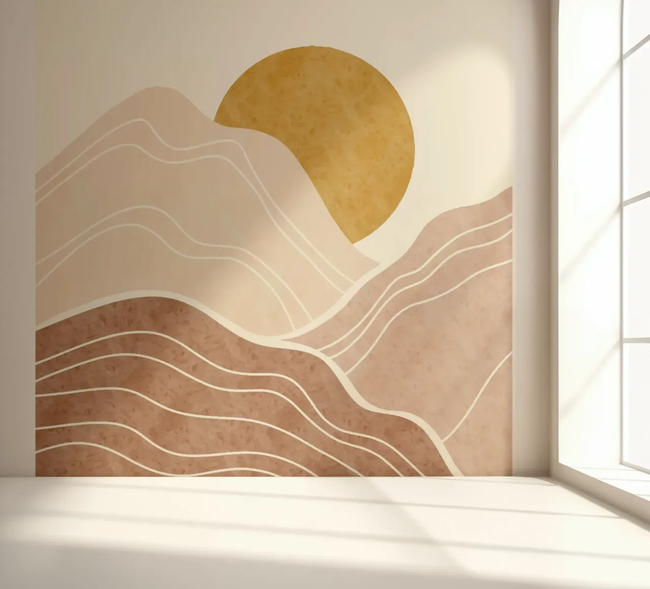 Sunset fotobehang van Vivi Nicolin