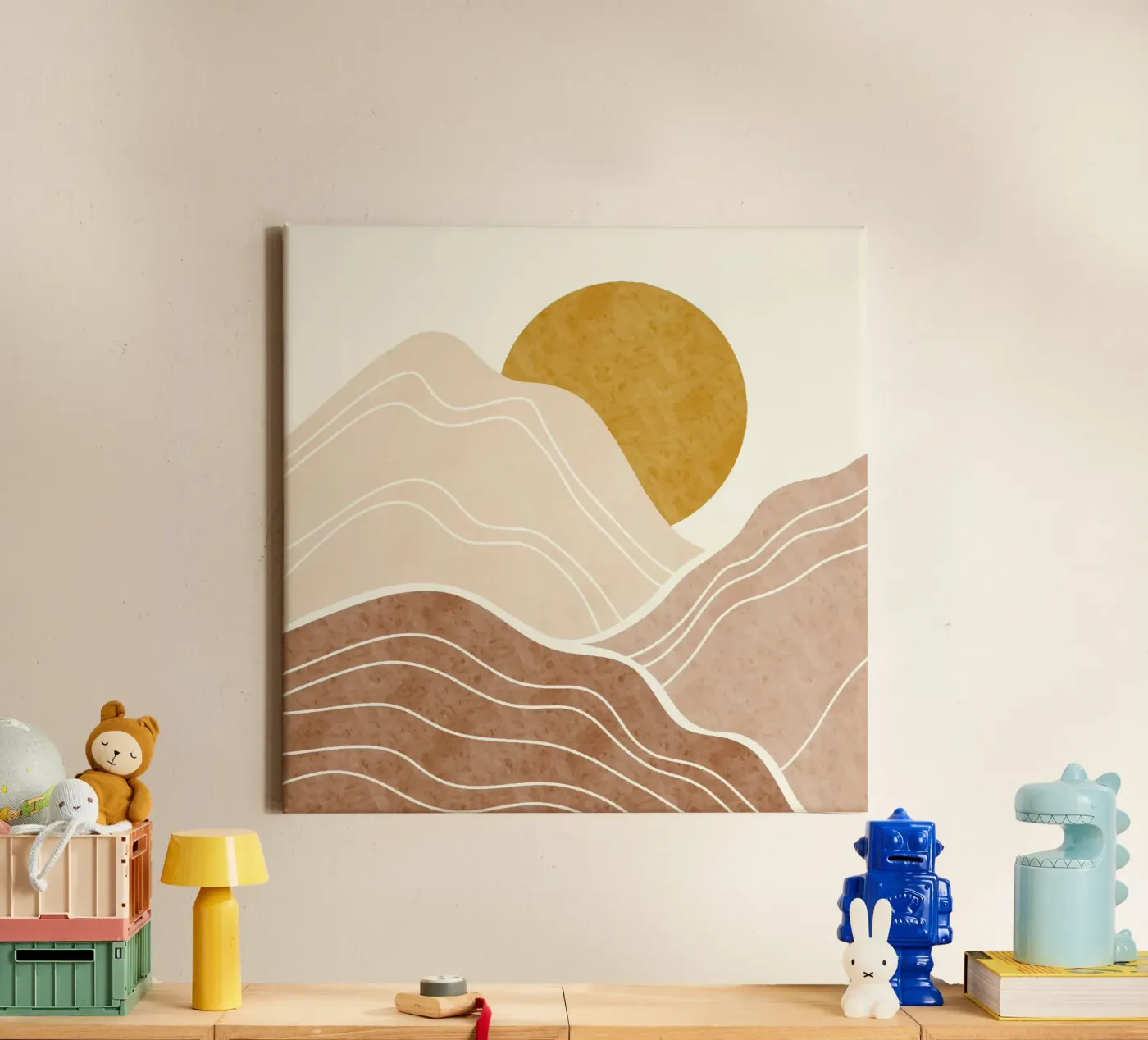 Sunset canvas van Vivi Nicolin