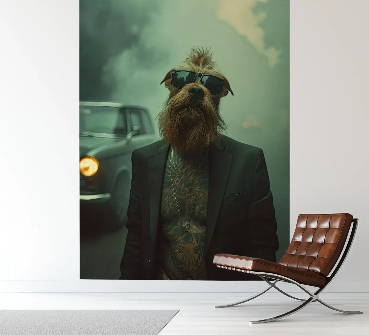 Caleb fotobehang van Affiches Chien Originales – Dogland