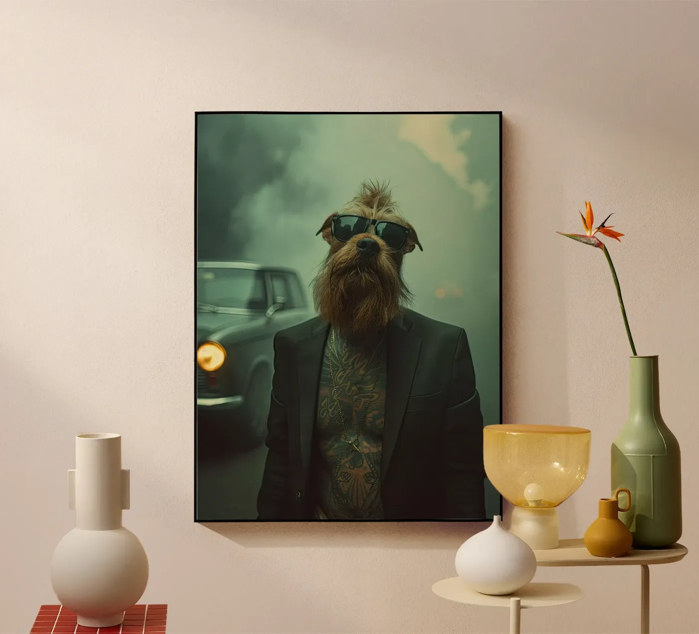 Caleb acryl van Affiches Chien Originales – Dogland