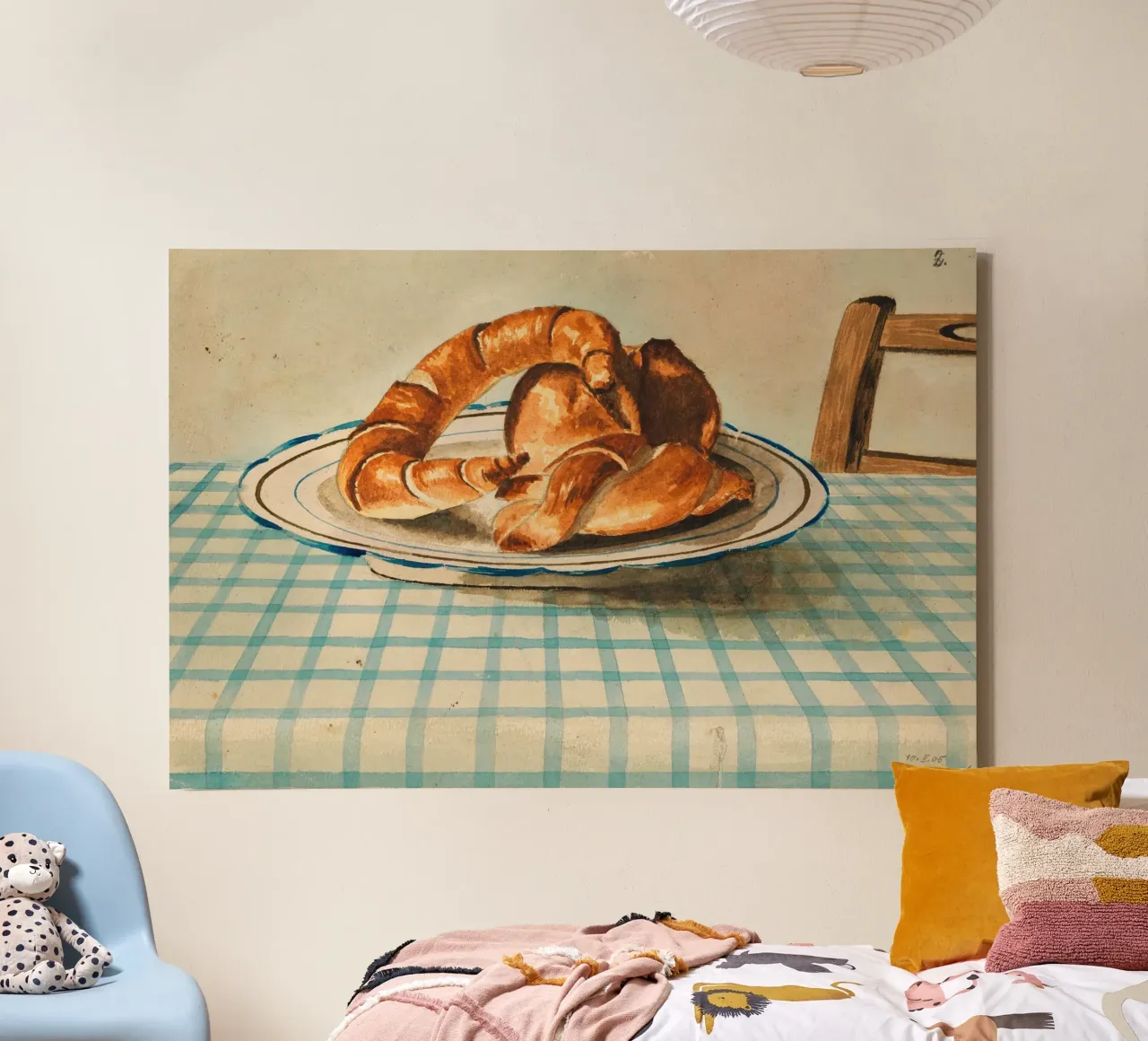 Paul Cézanne Croissants Still Life - Post-Impressionismus Leinwand mit Schattenfugenrahmen von vintagepod