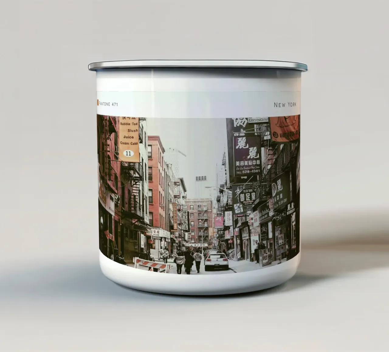 New York Pantone 471 tazza in smalto da In Full Color