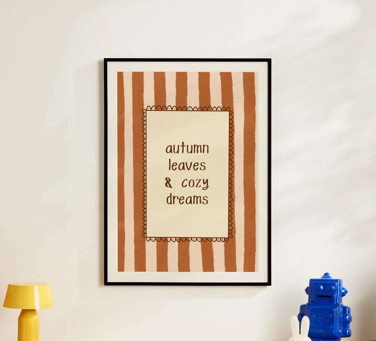 Autumn Leaves & Cozy Dreams Herbst Wandkunst Poster von vintagepod