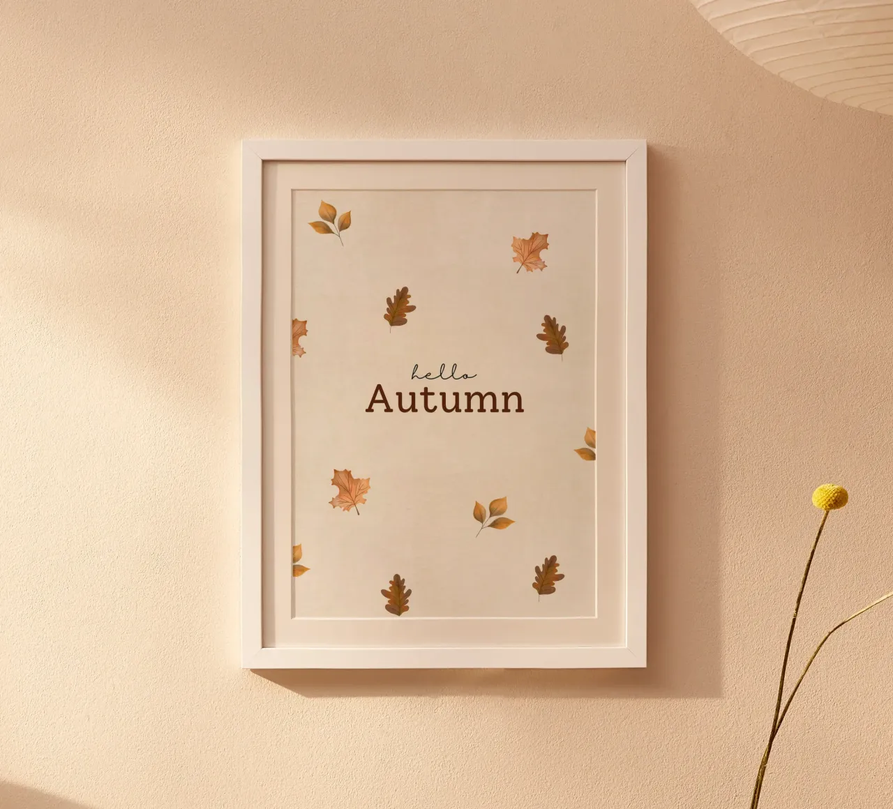 Foglie acquerellate di Hello Autumn Stampa digitale poster da vintagepod