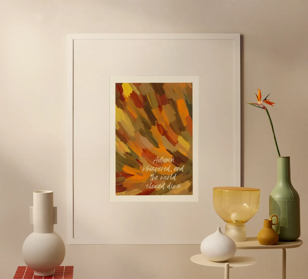 Stampa digitale d'arte autunnale astratta Autumn Whispered poster da vintagepod