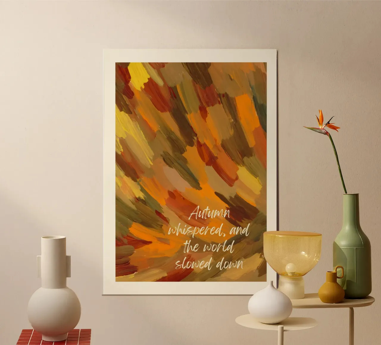 Stampa digitale d'arte autunnale astratta Autumn Whispered poster da vintagepod