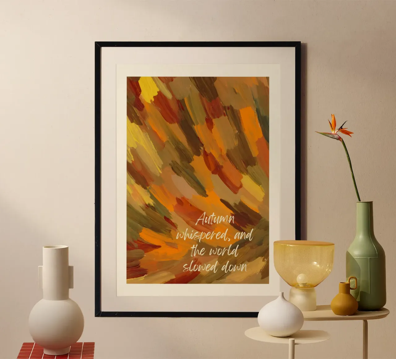 Stampa digitale d'arte autunnale astratta Autumn Whispered poster da vintagepod