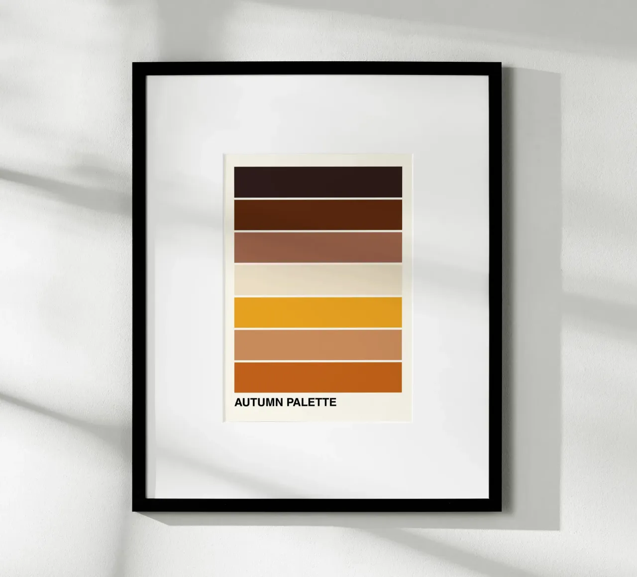Herbst Palette Minimalist Farbe Block Wandkunst Hahnemühle von vintagepod
