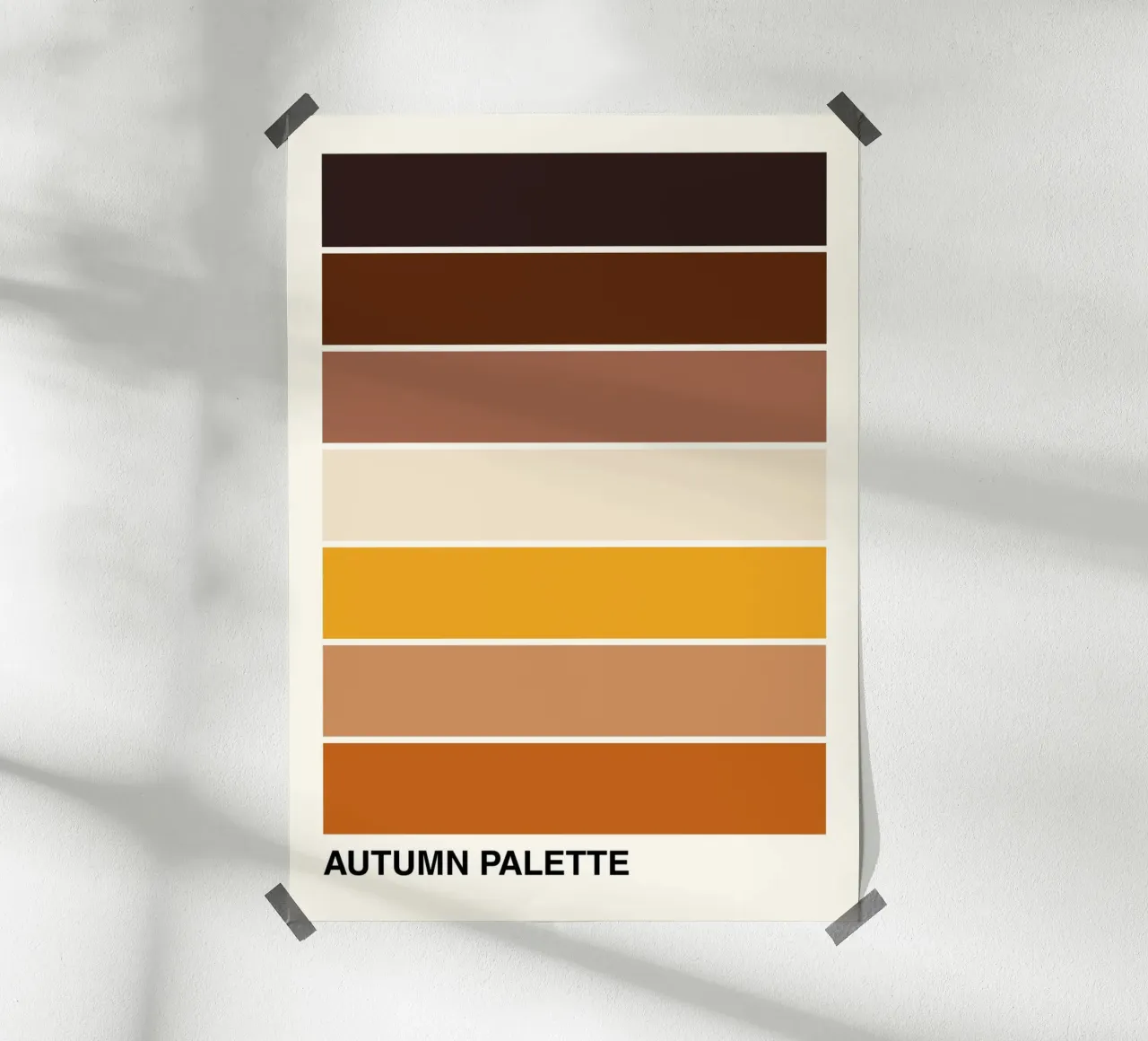Herbst Palette Minimalist Farbe Block Wandkunst Hahnemühle von vintagepod