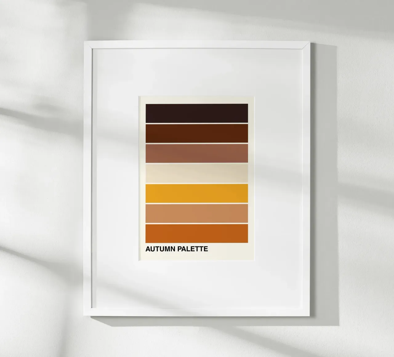 Herbst Palette Minimalist Farbe Block Wandkunst Hahnemühle von vintagepod