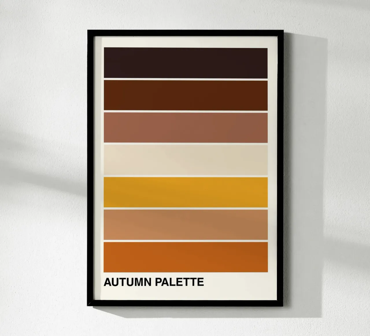 Herbst Palette Minimalist Farbe Block Wandkunst Hahnemühle von vintagepod