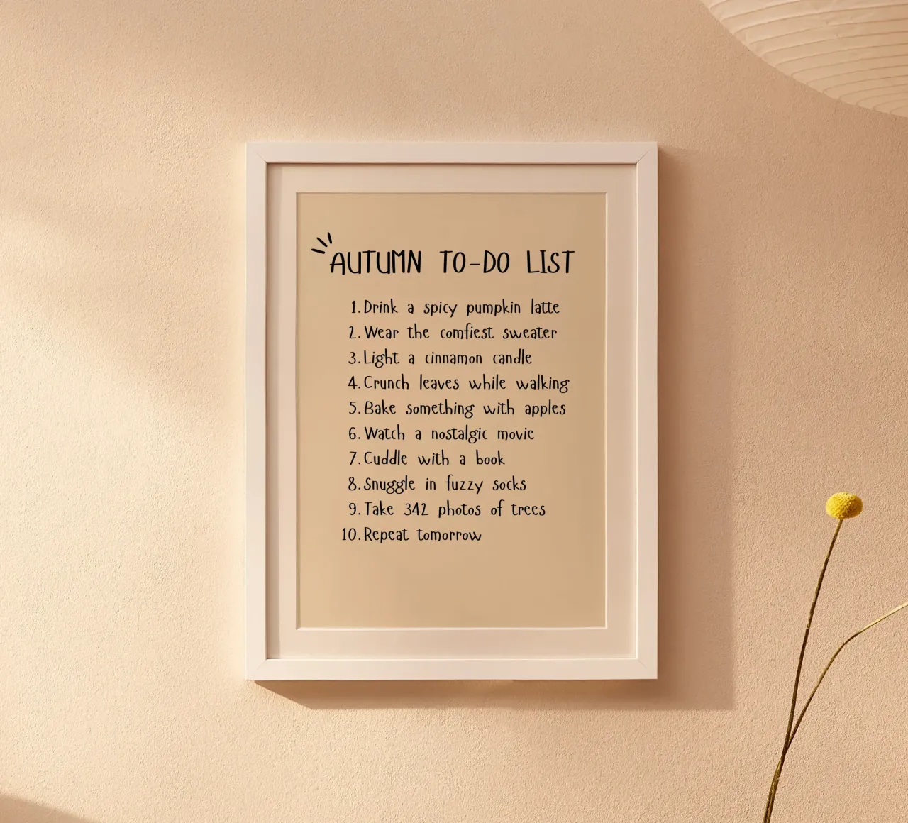 Lista delle cose da fare in autunno Poster estetico autunnale Accogliente poster da vintagepod