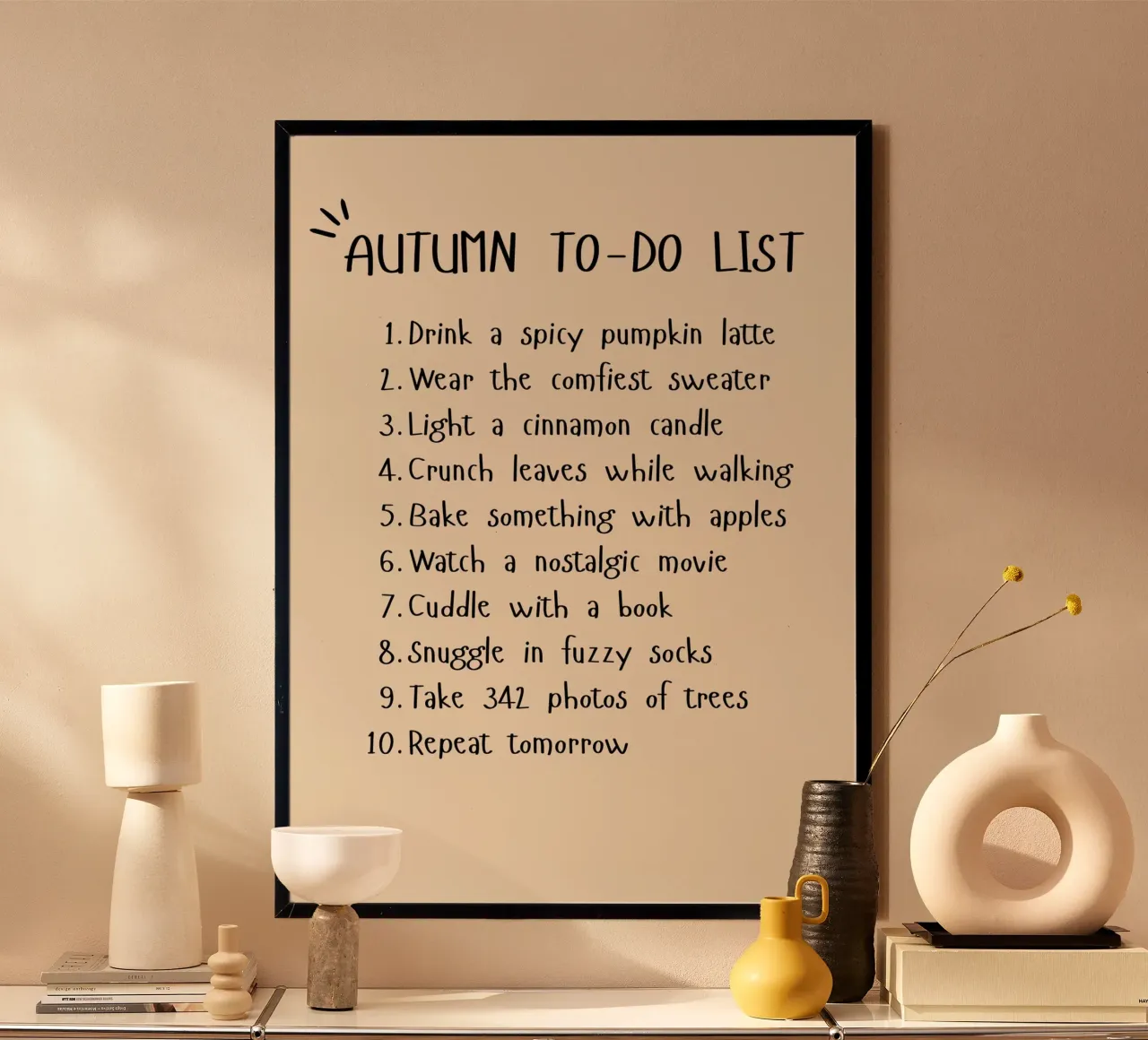 Lista delle cose da fare in autunno Poster estetico autunnale Accogliente poster da vintagepod