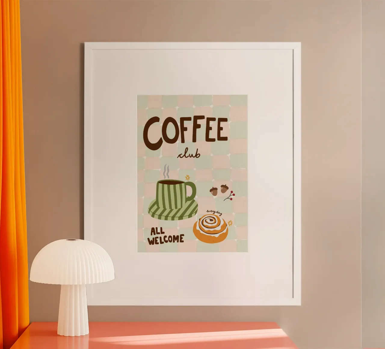 Coffee Club Tutti i benvenuti Cafe Poster Print poster da vintagepod