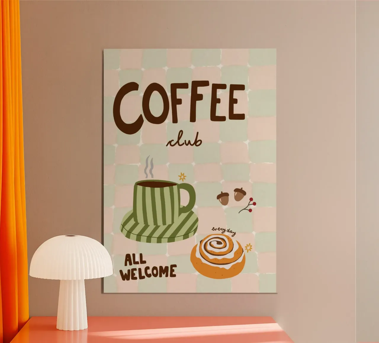 Coffee Club Tutti i benvenuti Cafe Poster Print poster da vintagepod