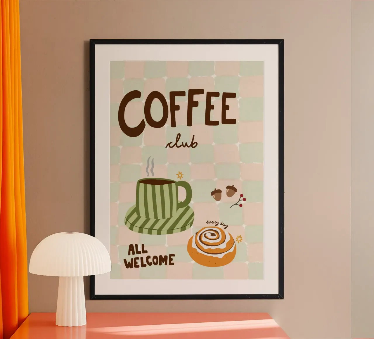 Coffee Club Tutti i benvenuti Cafe Poster Print poster da vintagepod