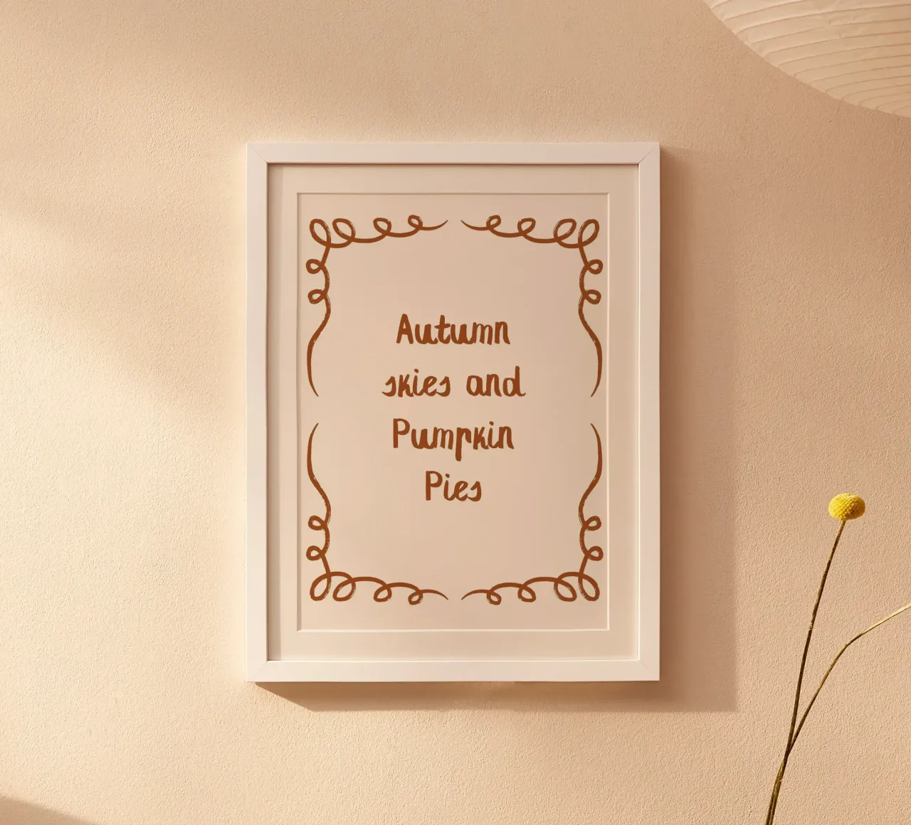 Cieli d'autunno e torte di zucca - Stampa autunnale accogliente poster da vintagepod