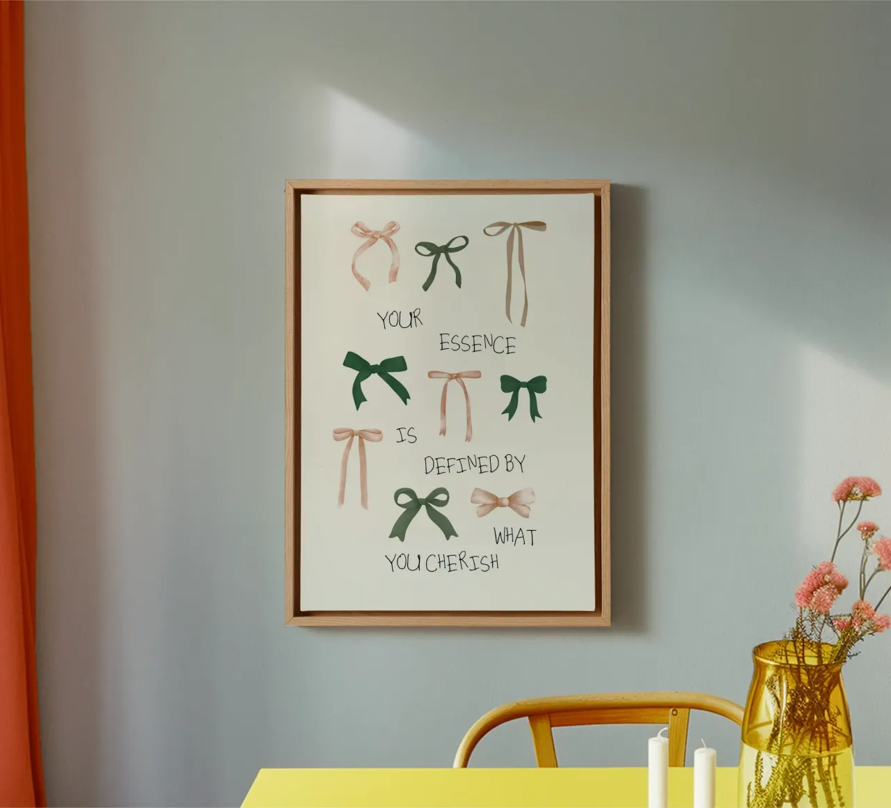 Your Essence Is Defined by What You Cherish Print canvas with Floater frame by vintagepod
