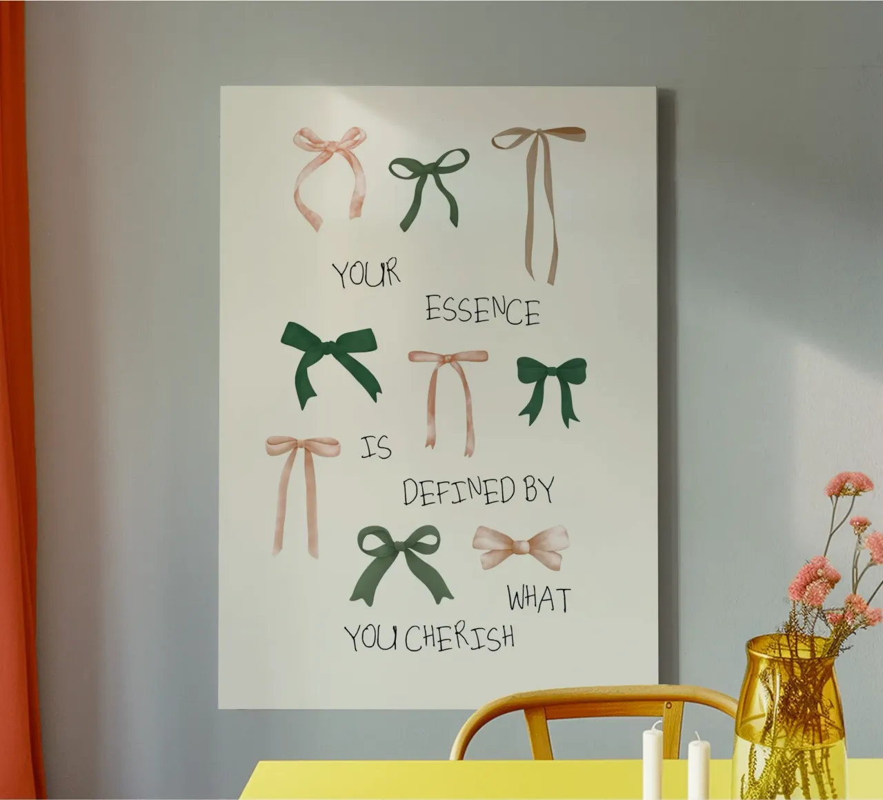 Your Essence Is Defined by What You Cherish Print canvas with Floater frame by vintagepod