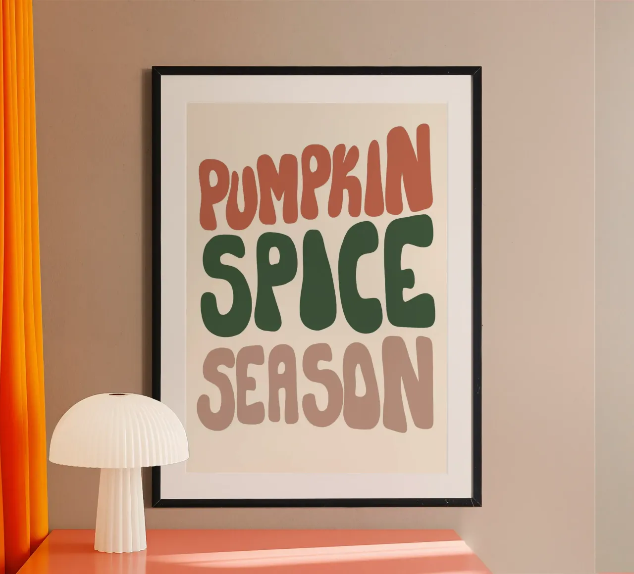 Stagione delle spezie di zucca Stampa estetica autunnale retrò poster da vintagepod