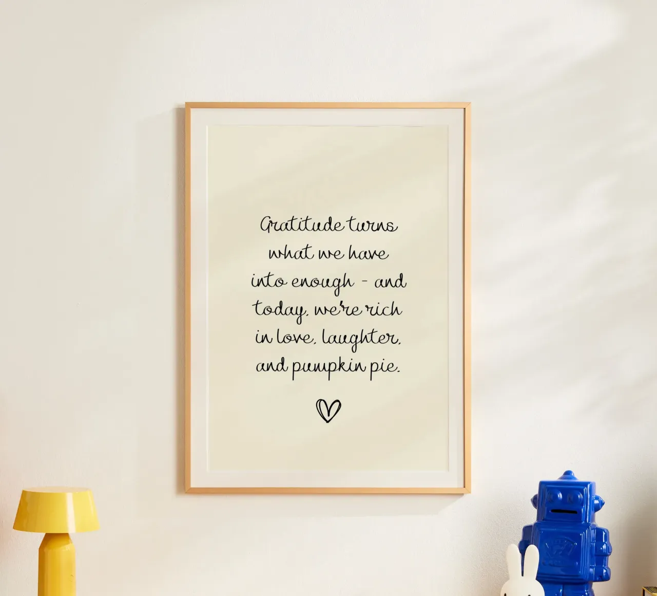 La gratitudine è abbastanza per il Ringraziamento Citazione d'arte poster da vintagepod