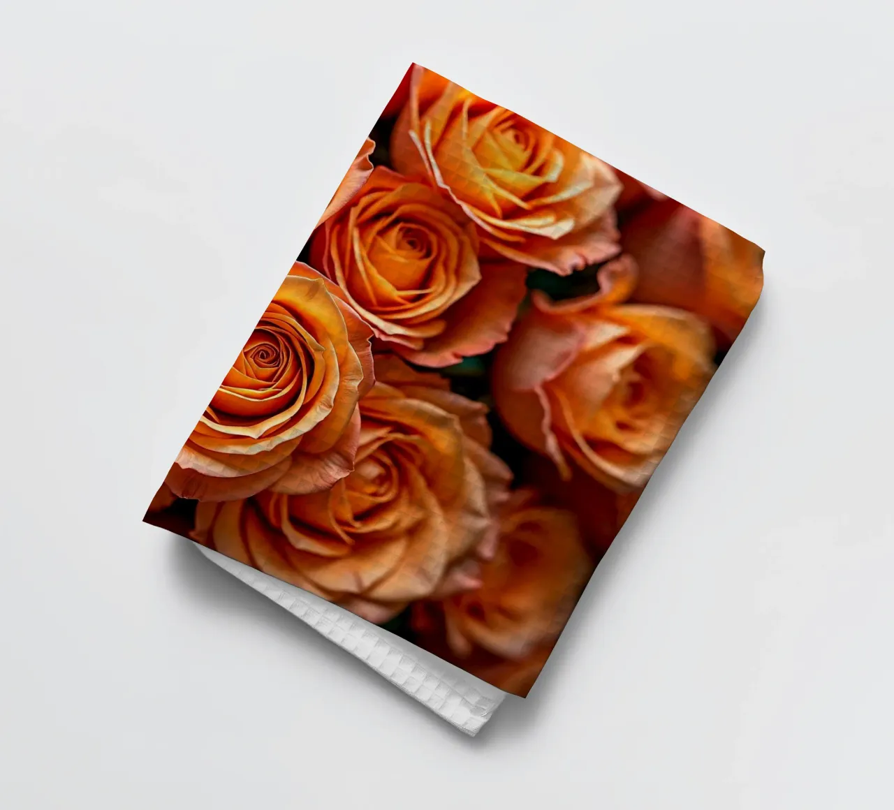 Rose_arancio canovaccio da cucina da Farb- und Blütenzauber by LK