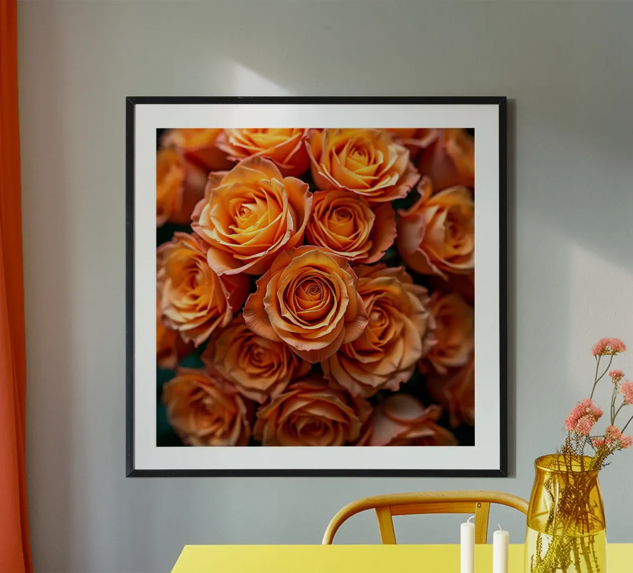 Rose_arancio poster da Farb- und Blütenzauber by LK