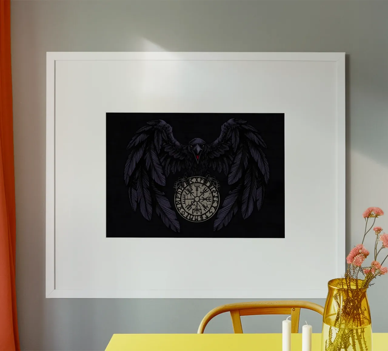 Raven e Vegvisir poster da pixelbull - medieval art and more