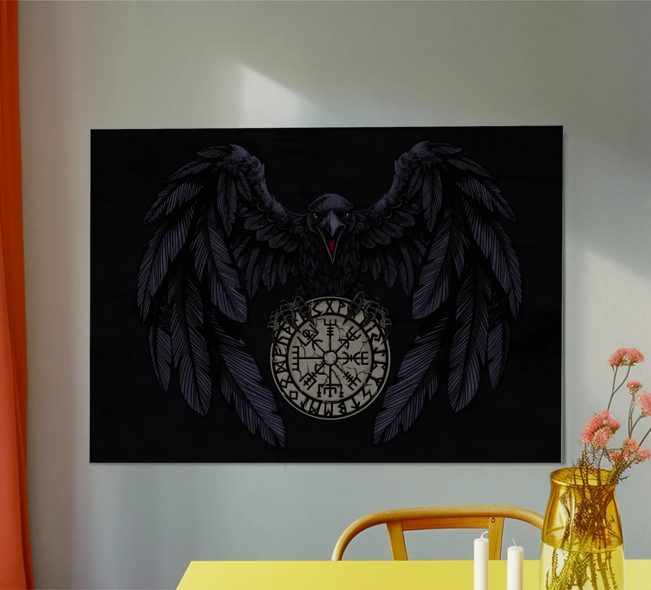 Raven e Vegvisir poster da pixelbull - medieval art and more