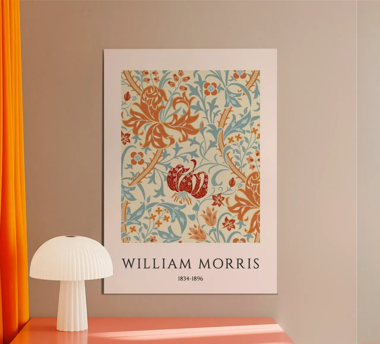 William Morris Granatapfel & Lilie Kunsthandwerklicher Druck Poster von vintagepod