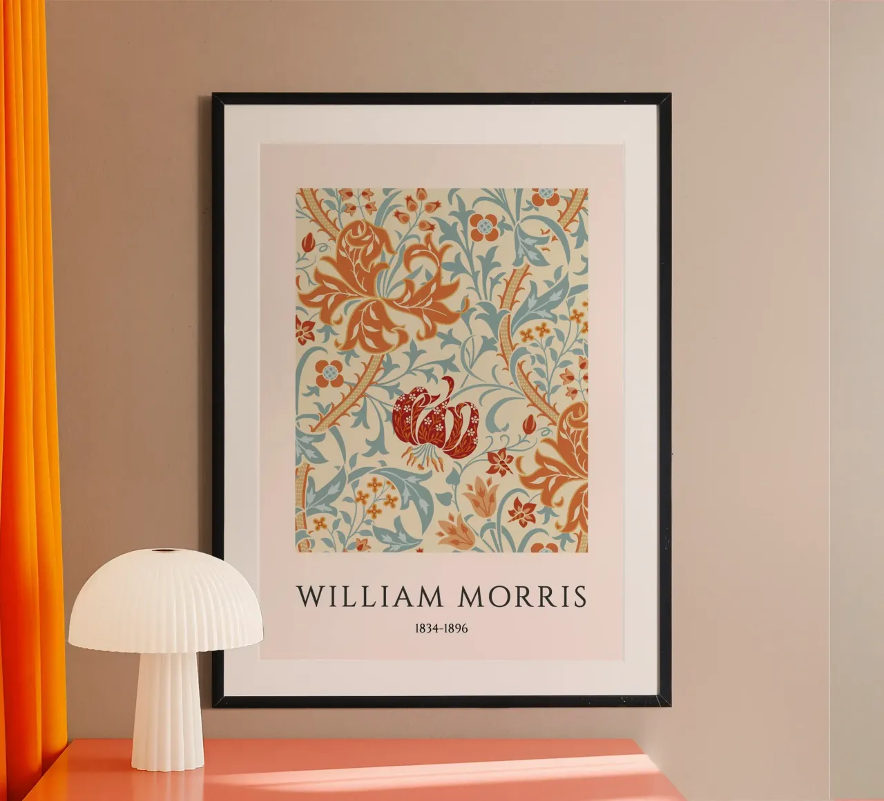 William Morris Granatapfel & Lilie Kunsthandwerklicher Druck Poster von vintagepod